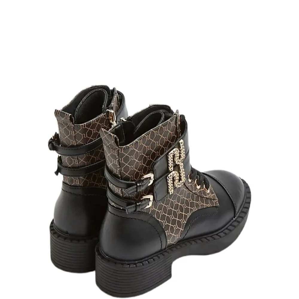 NWT River Island Brown Monogram Boots Sz 8